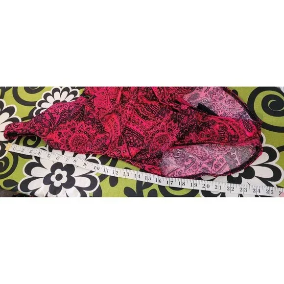Miraclesuit US 8 paisley park red escape side shirring 1 piece swimsuit 468266 - Picture 4 of 16